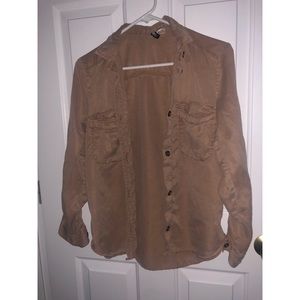 Women’s H&M Beige Button Down Blouse- Size 4 US